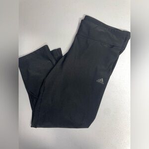 Adidas Climalite: All Black Yoga Capri Leggings (Medium)